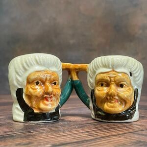Vintage 'Tiny Toby' Salt and Pepper Shakers, Japan 1940 or 1950